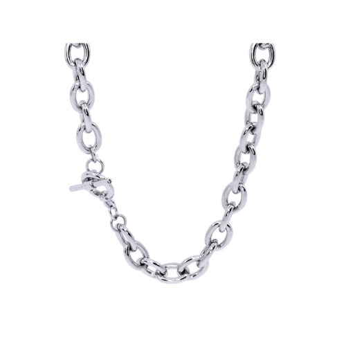 bold chain necklace _ gold, silver